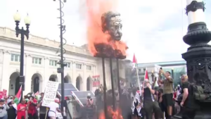 Cleanup Efforts Underway After Protesters Deface Statues, Set Fires Near Capitol
