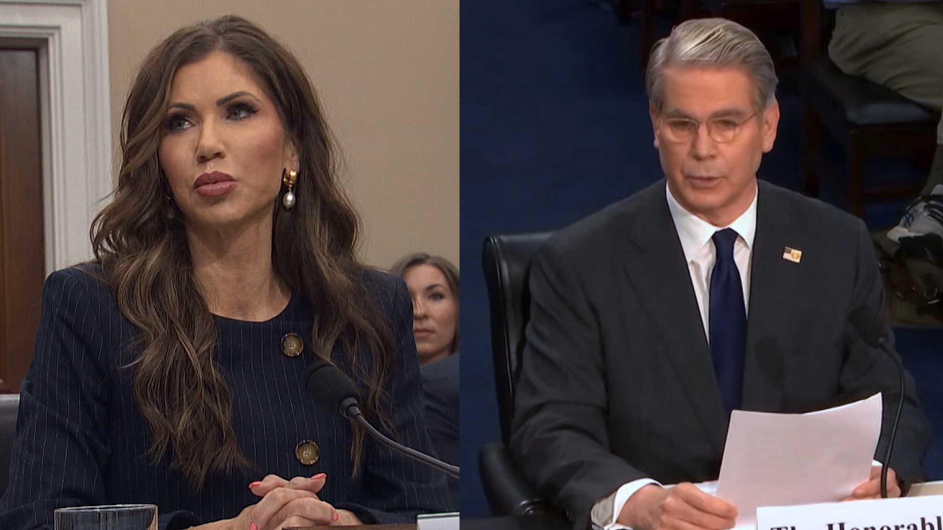 Bessent, Noem Pressed on Trump’s Policies During Budget Hearings